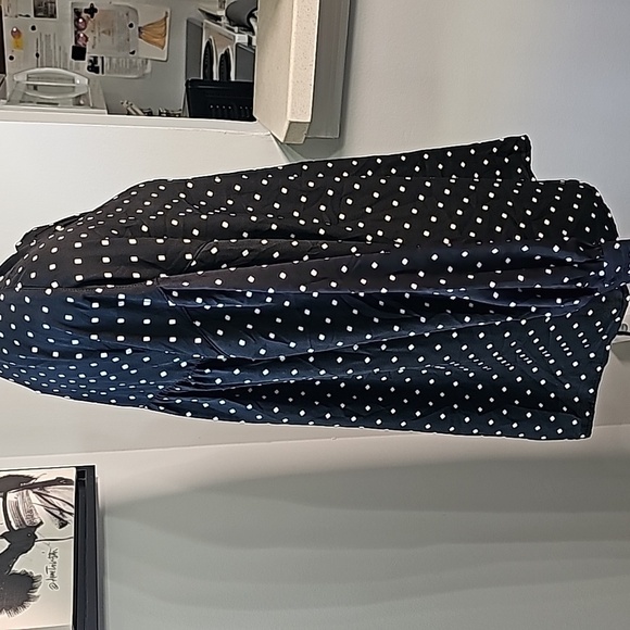 Women's black blouse with white pattern. Classic black 12-14 by Time And True. - Picture 5 of 7